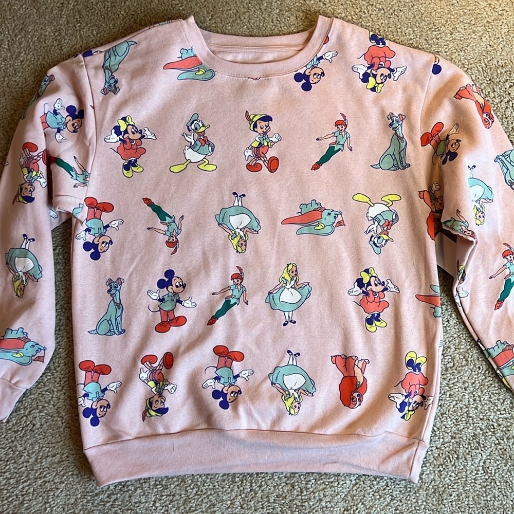 Disney pink character dumbo lady and the tramp Mickey moose Minnie Peter Pan